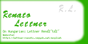 renato lettner business card